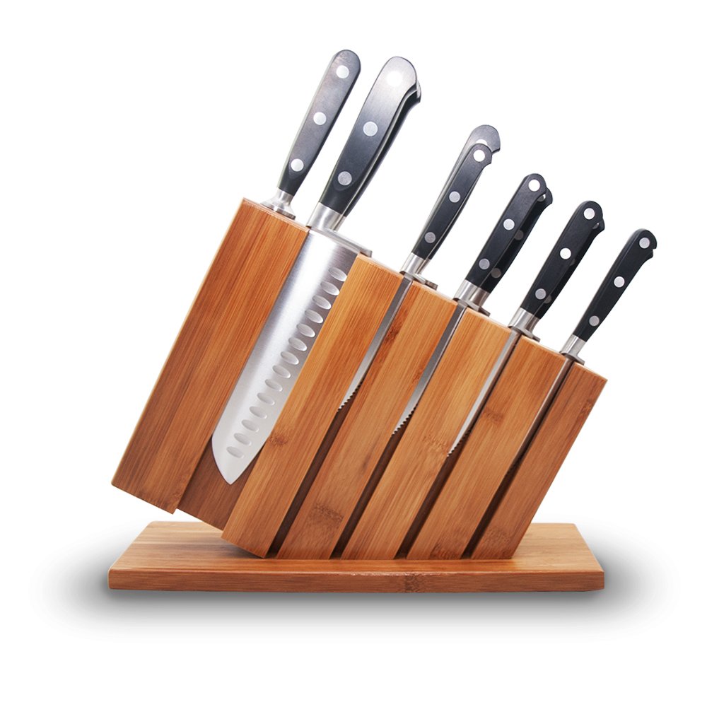 Premium Stainless Steel 12 Piece Kitchen Knife Set With Bamboo Wooden Block
