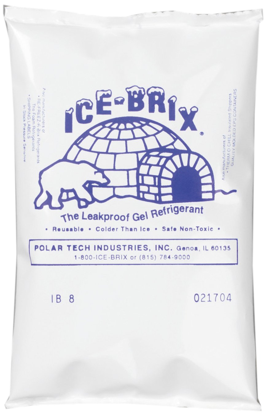 The Polar Tech IB6 Ice Brix Leakproof Viscous Gel Refrigerant Poly Pack