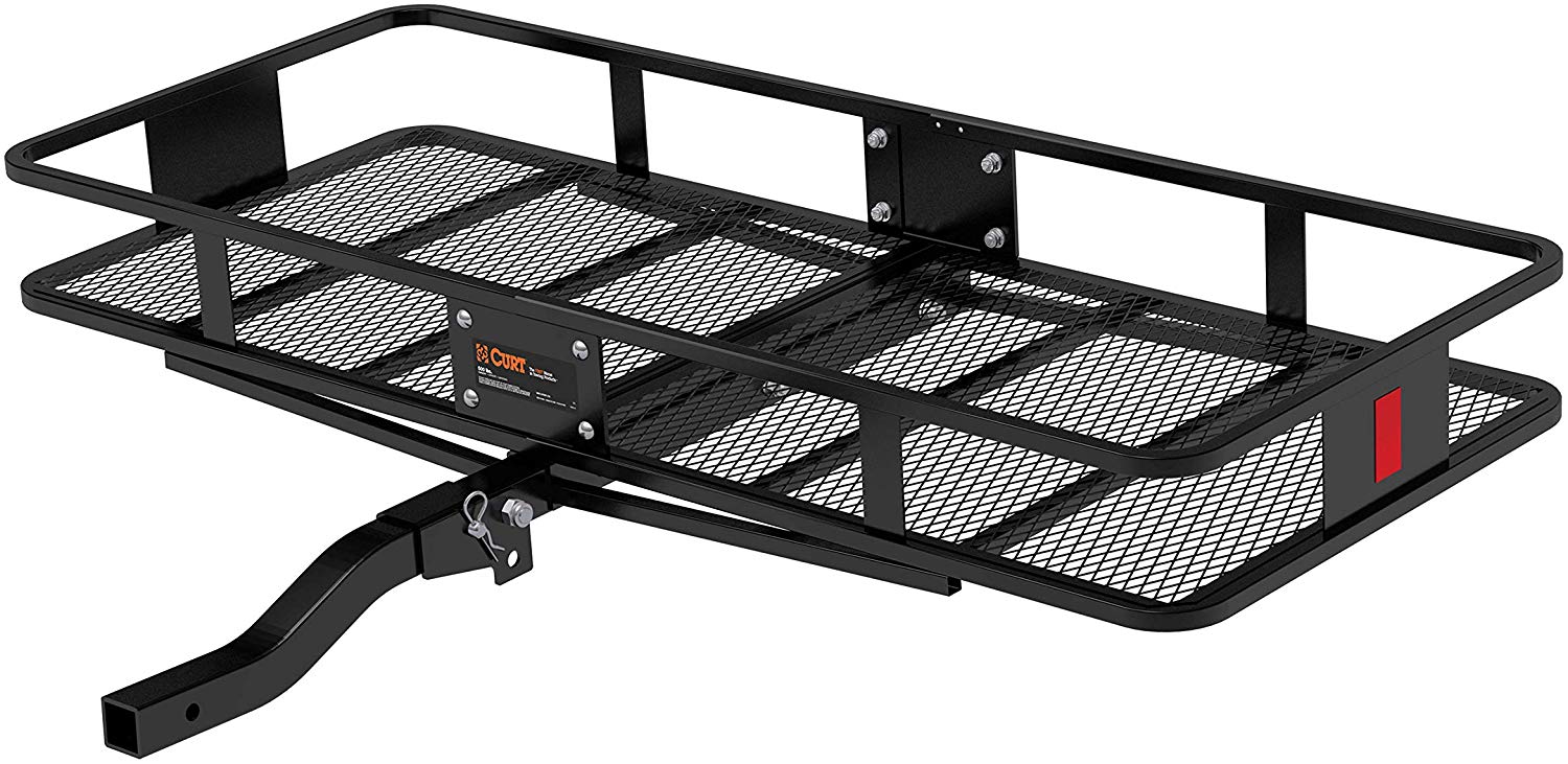 CURT 18153 500 lbs. Capacity Basket Trailer, Hitch Cargo Carrier, Fits 2-Inch Receive CURT 18153 500 lbs. Capacity Basket Trailer, Hitch Cargo Carrier, Fits 2-Inch Receive