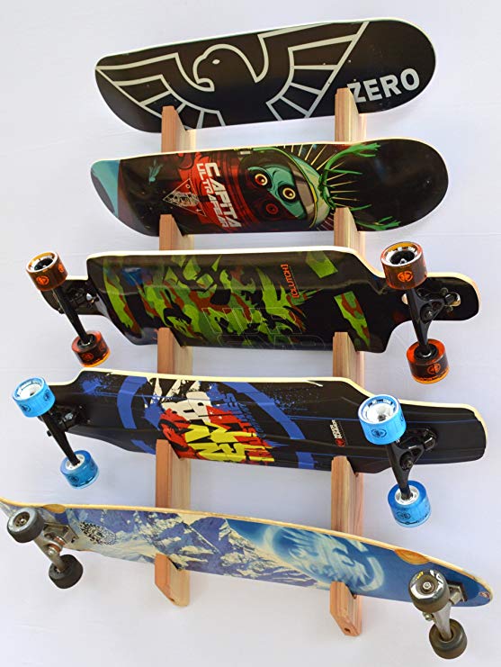Pro Board Racks Longboard Wall Rack Mount (Holds 5 Board)