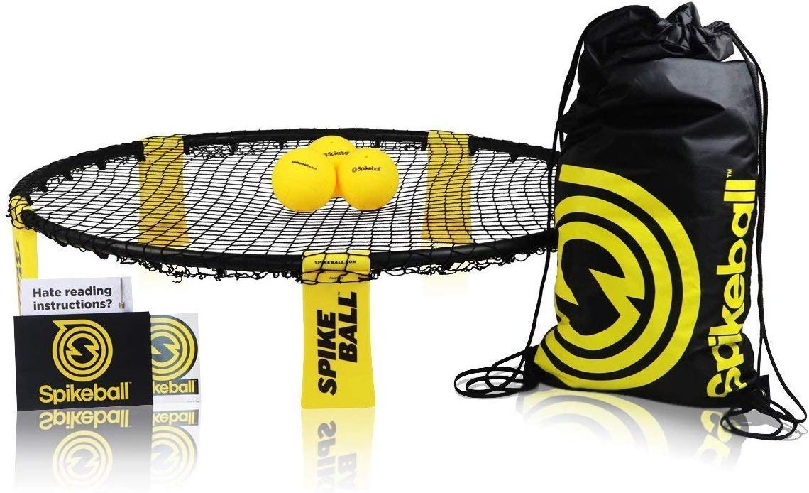 Spikeball Standard 3 Ball Kit - Includes Playing Net, 3 Balls, Drawstring Bag, Rule Book