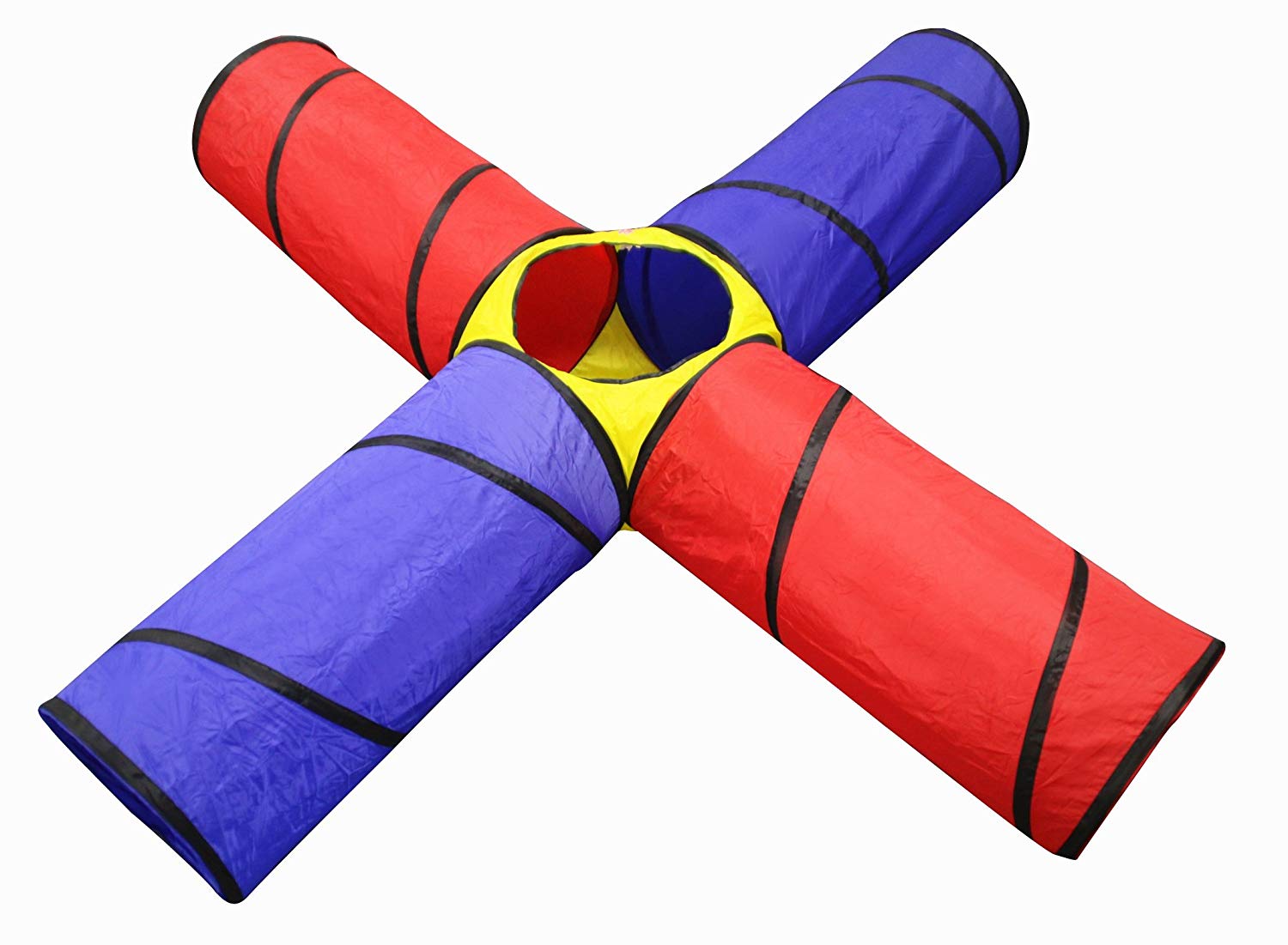 Kiddey 4-Way Tunnel Pop-up Fun Junction Set 8 Feet Toy Tent