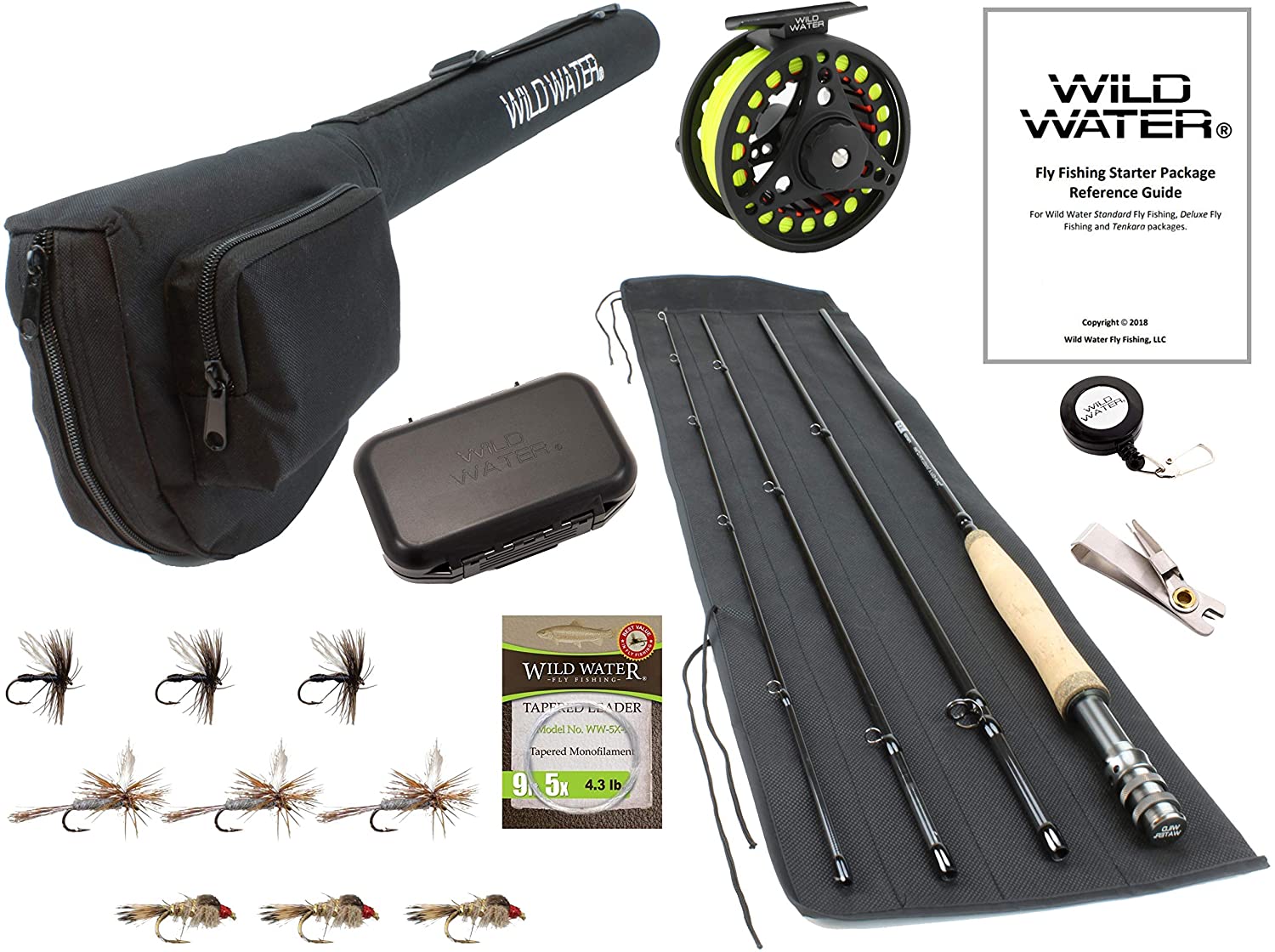 Wild Water 5/6 9" Rod Fly Fishing Complete Starter Package