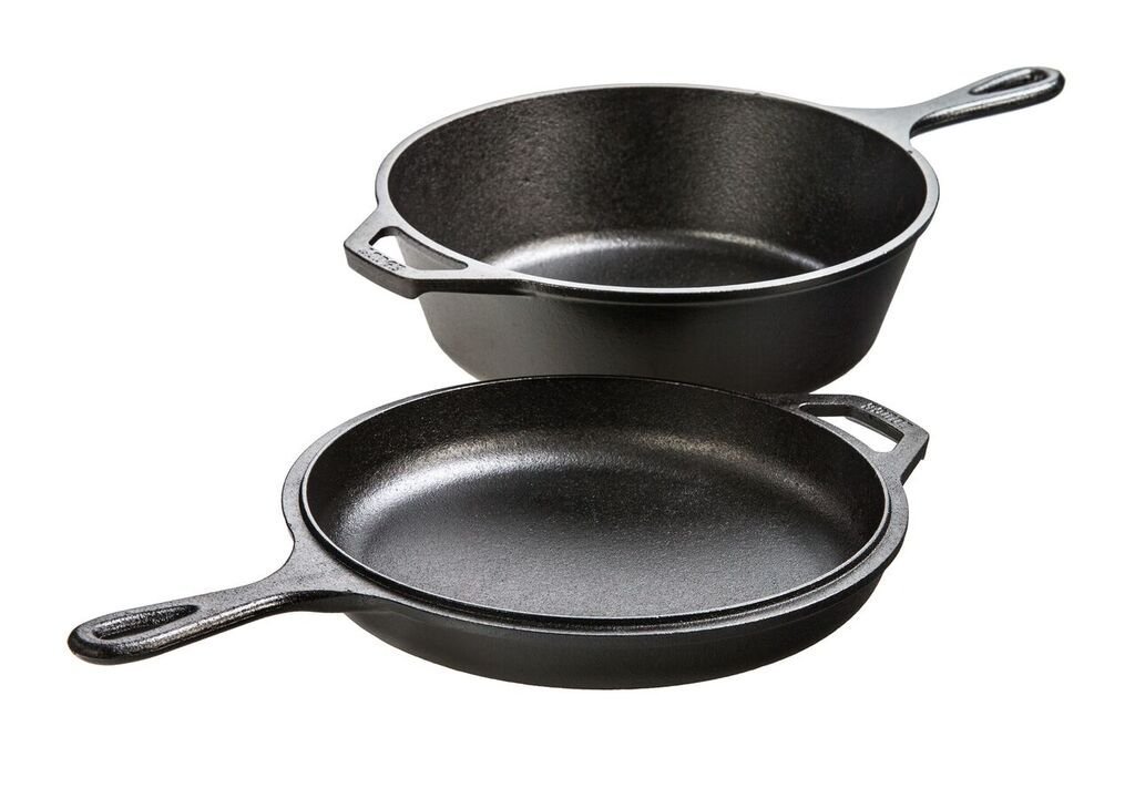 Lodge 3 Quart Cast Iron Combo Cooker. Pre-seasoned Cast Iron Lodge 3 Quart Cast Iron Combo Cooker. Pre-seasoned Cast Iron