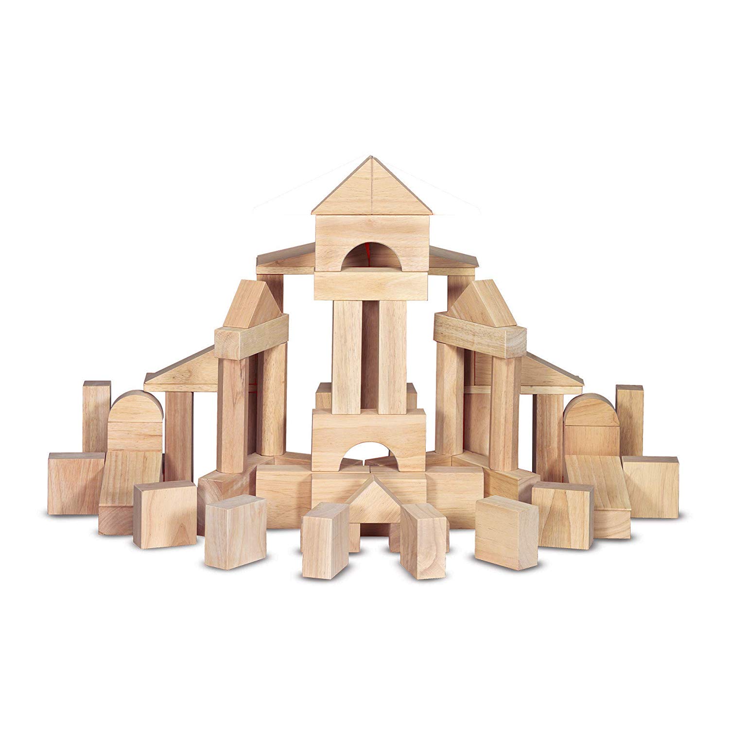 Melissa & Doug Wooden Building Blocks Set