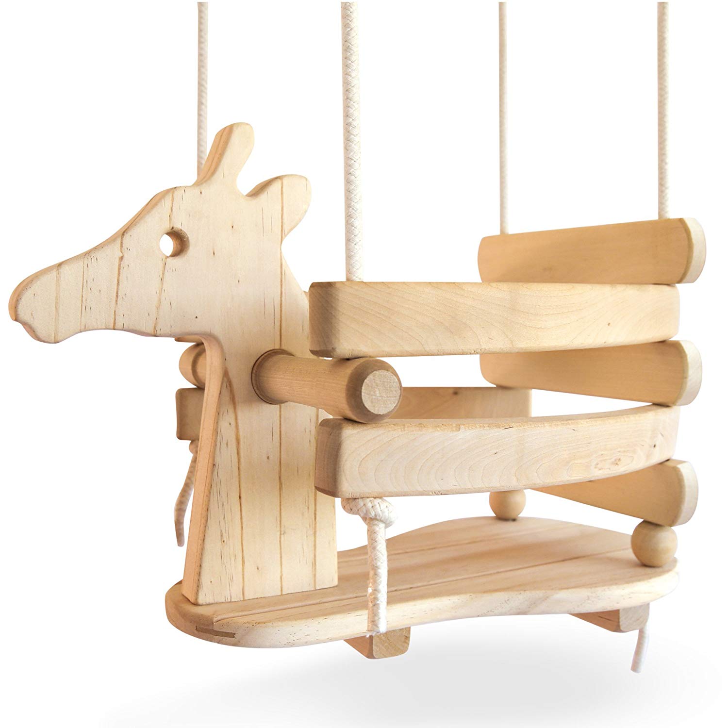 Ecotribe Wooden Giraffe Swing Set for Toddlers