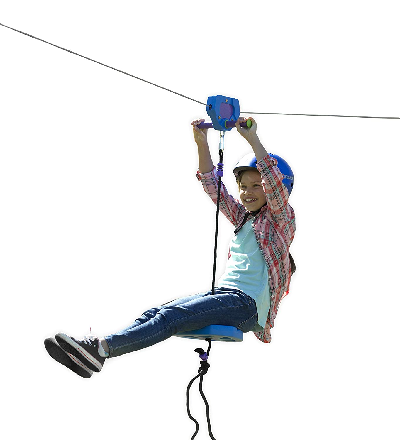 Hearthsong 150 Blue Backyard Zipline Kit