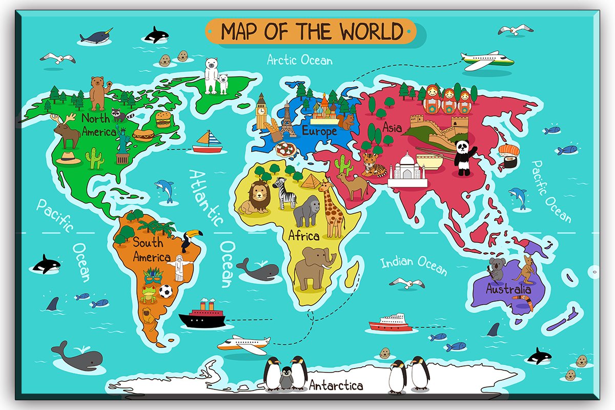 Sz Hd Painting World Map