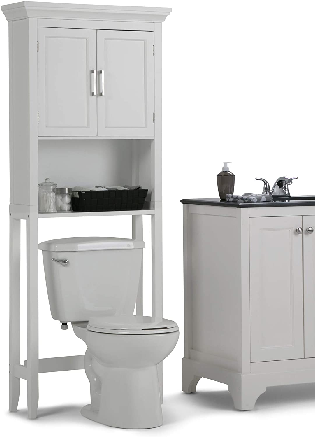Simply Home Avington Space Saver – Free Standing over the Toilet Storage