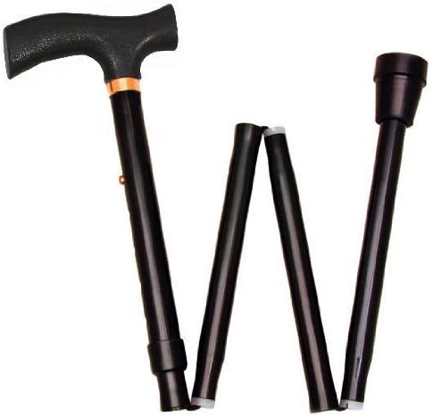 Medical Approved Folding Walking Stick with Adjustable Height and Non-Slip Rubber Base