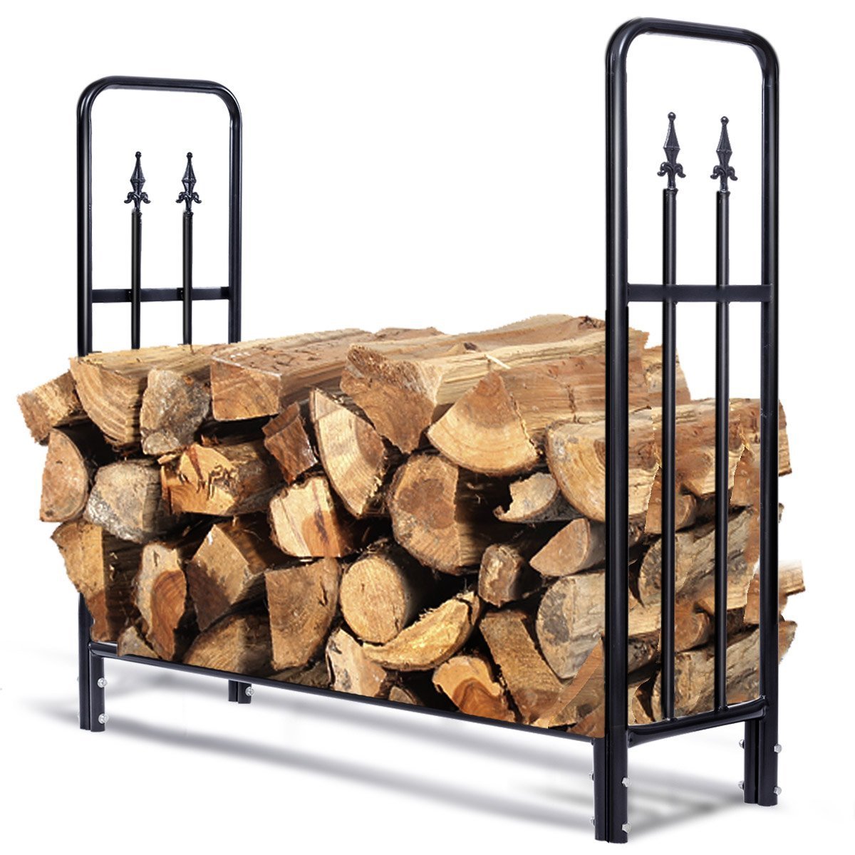 Goplus Firewood Log Rack Indoor Outdoor Fireplace Storage Holder Logs Goplus Firewood Log Rack Indoor Outdoor Fireplace Storage Holder Logs