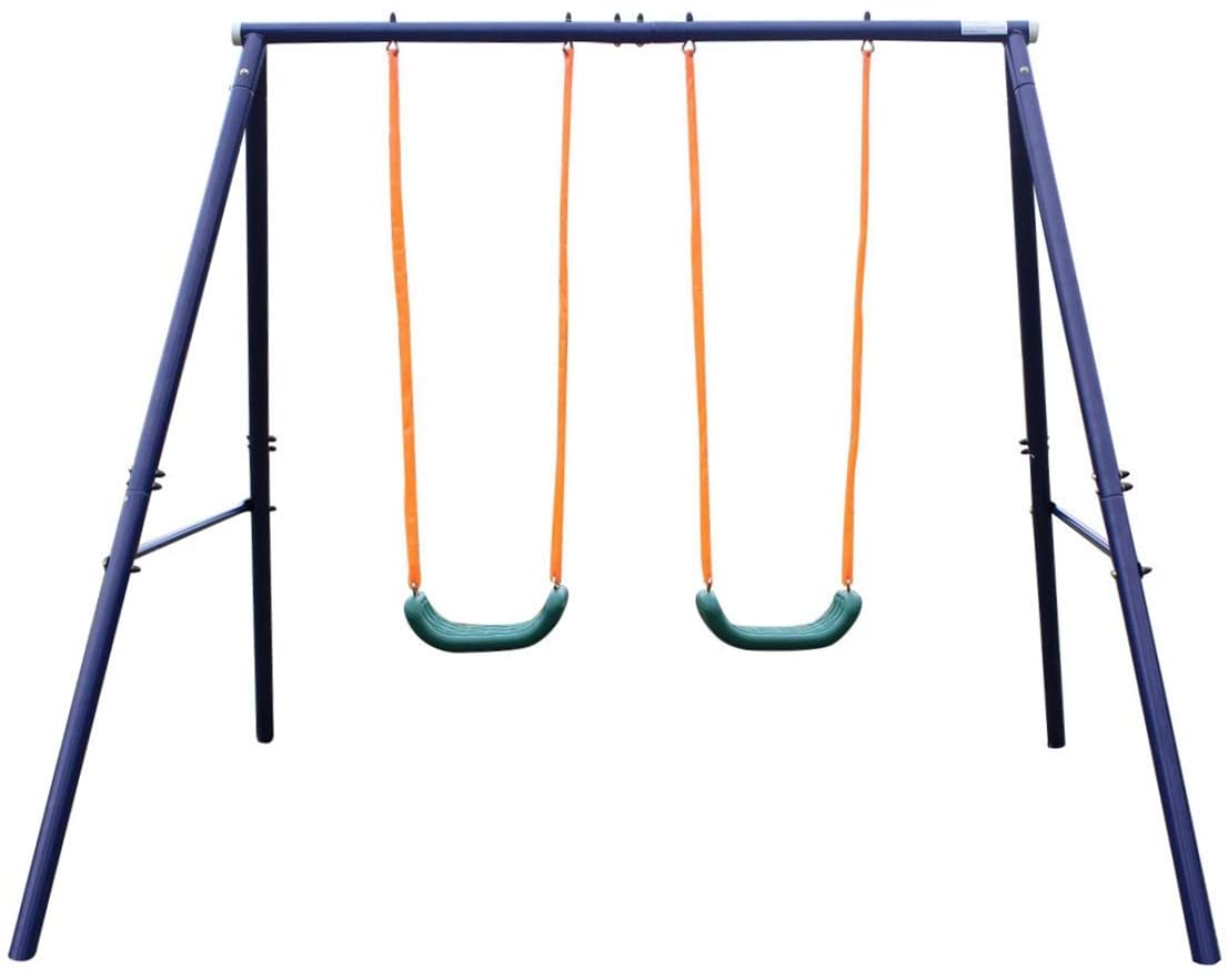 Movement God Metal A-Frame Two Seat Swing Set.