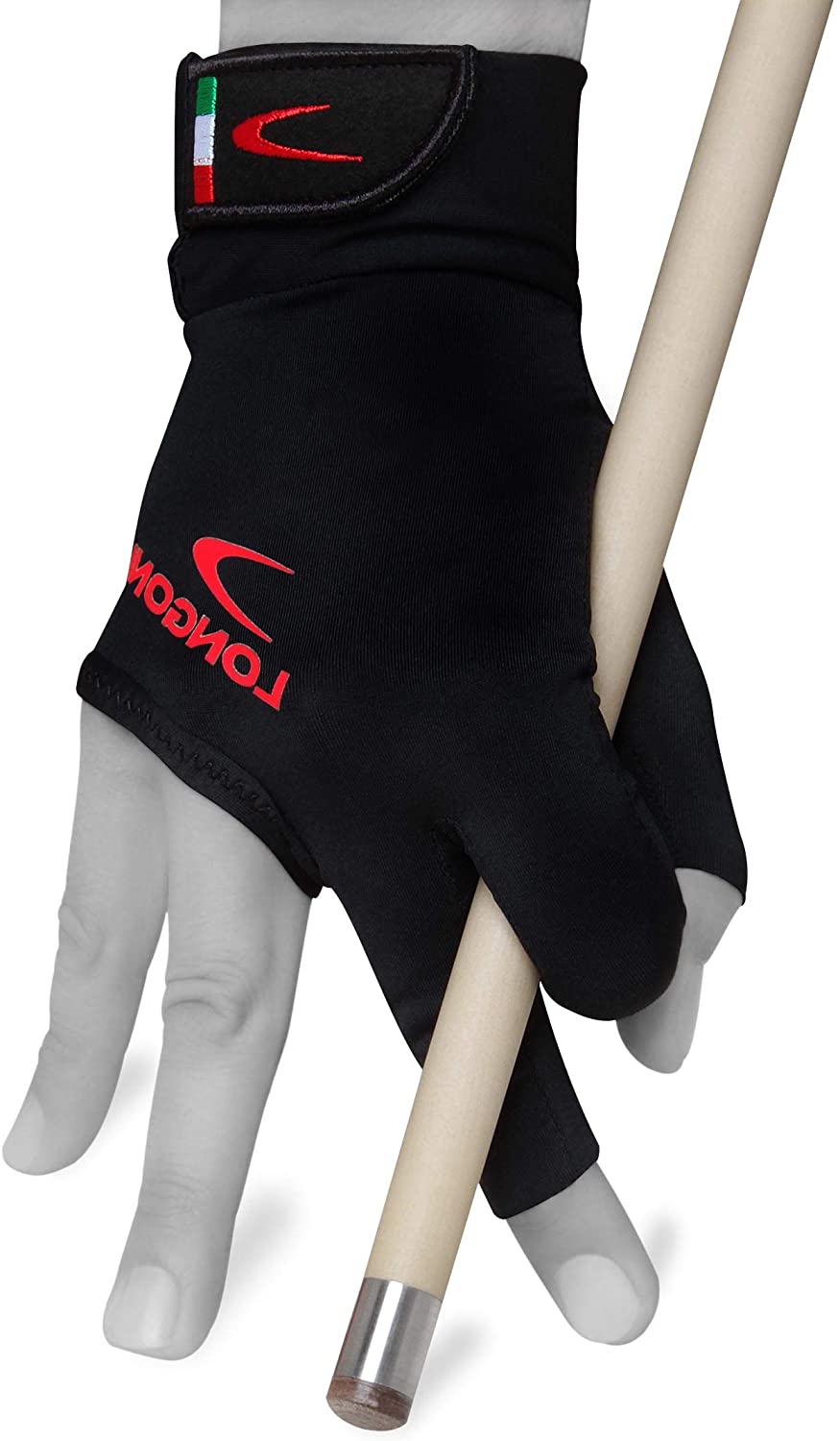 Longoni Black Fire 2.0 Billiard Pool Cue Glove