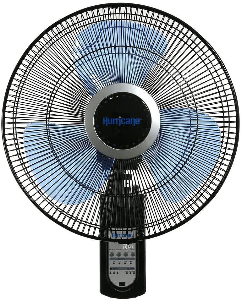 Hurricane 736565 Fan, Super 8 Oscillating 16 Inch Wall, Black Hurricane 736565 Fan, Super 8 Oscillating 16 Inch Wall, Black