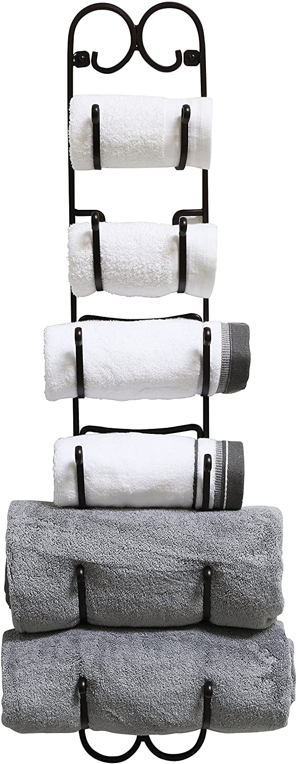 DecoBros Wall Mount Multi-Purpose Towel/Wine/Hat Rack, Bronze