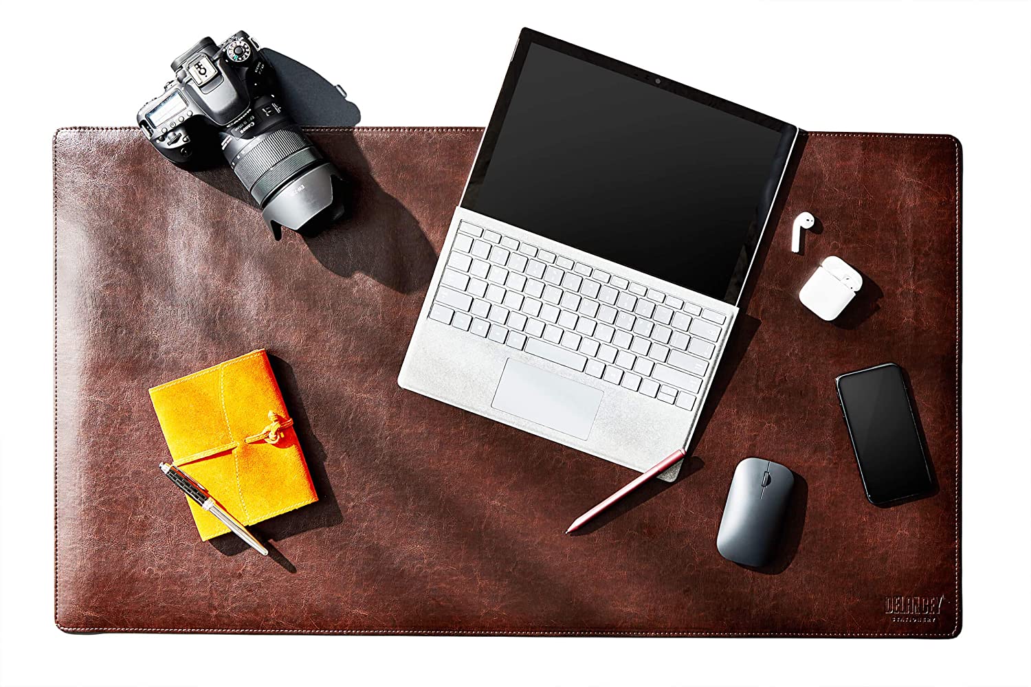 Delanceyusa 36 X 20 Inches Brown Desk Pad