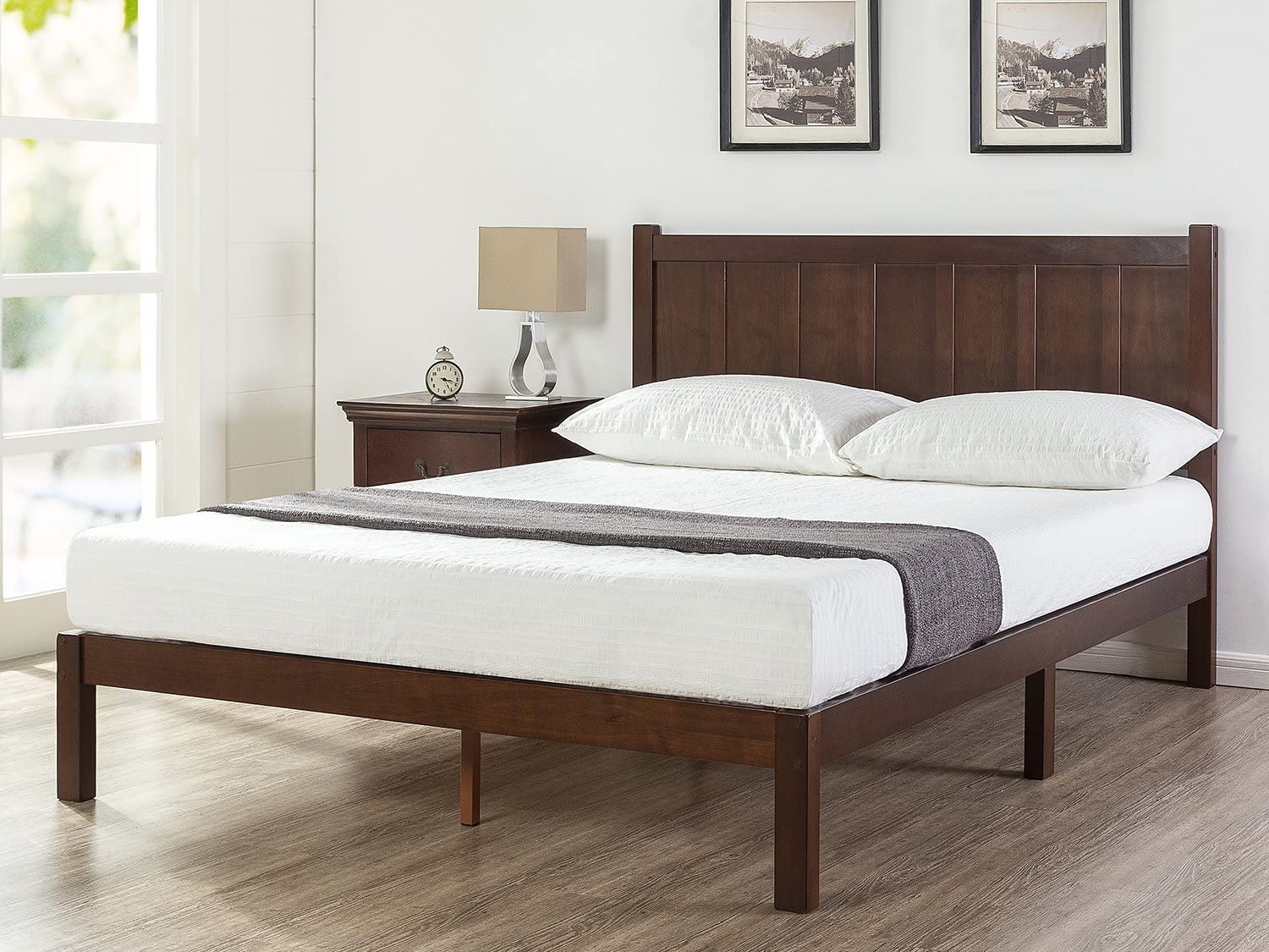 Zinus Adrian Wood Rustic Style Platform Bed With Headboard Zinus Adrian Wood Rustic Style Platform Bed With Headboard