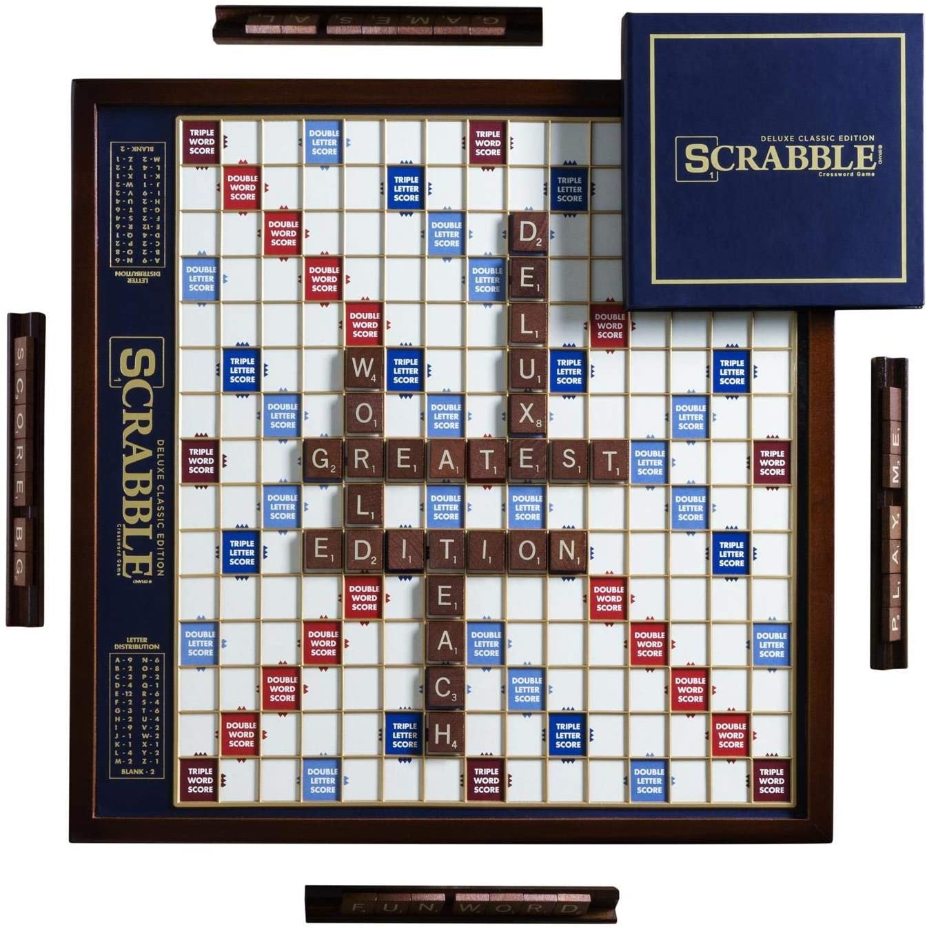 Scrabble Deluxe Edition Rotating Game Board