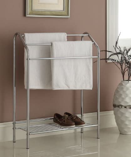 eHomeProducts Chrome Finish Towel Bathroom Rack Stand Shelf
