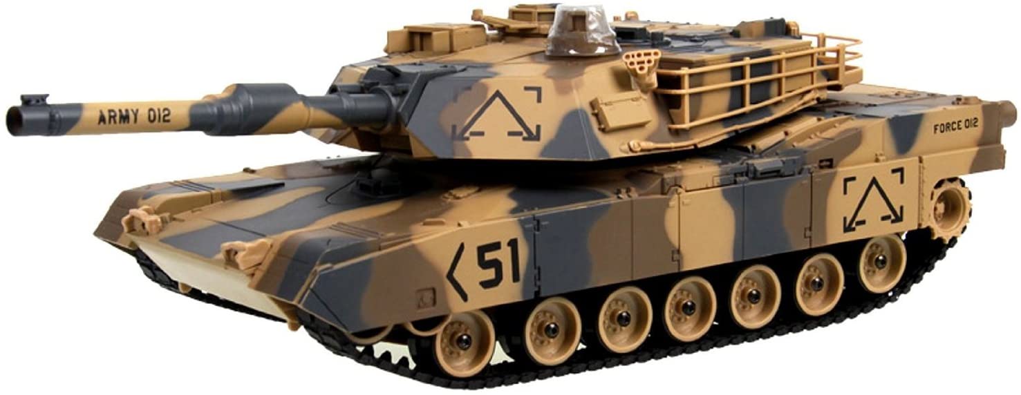 M1A2 Abrams USA Battle Tank RC 16" Airsoft Military Vehicle