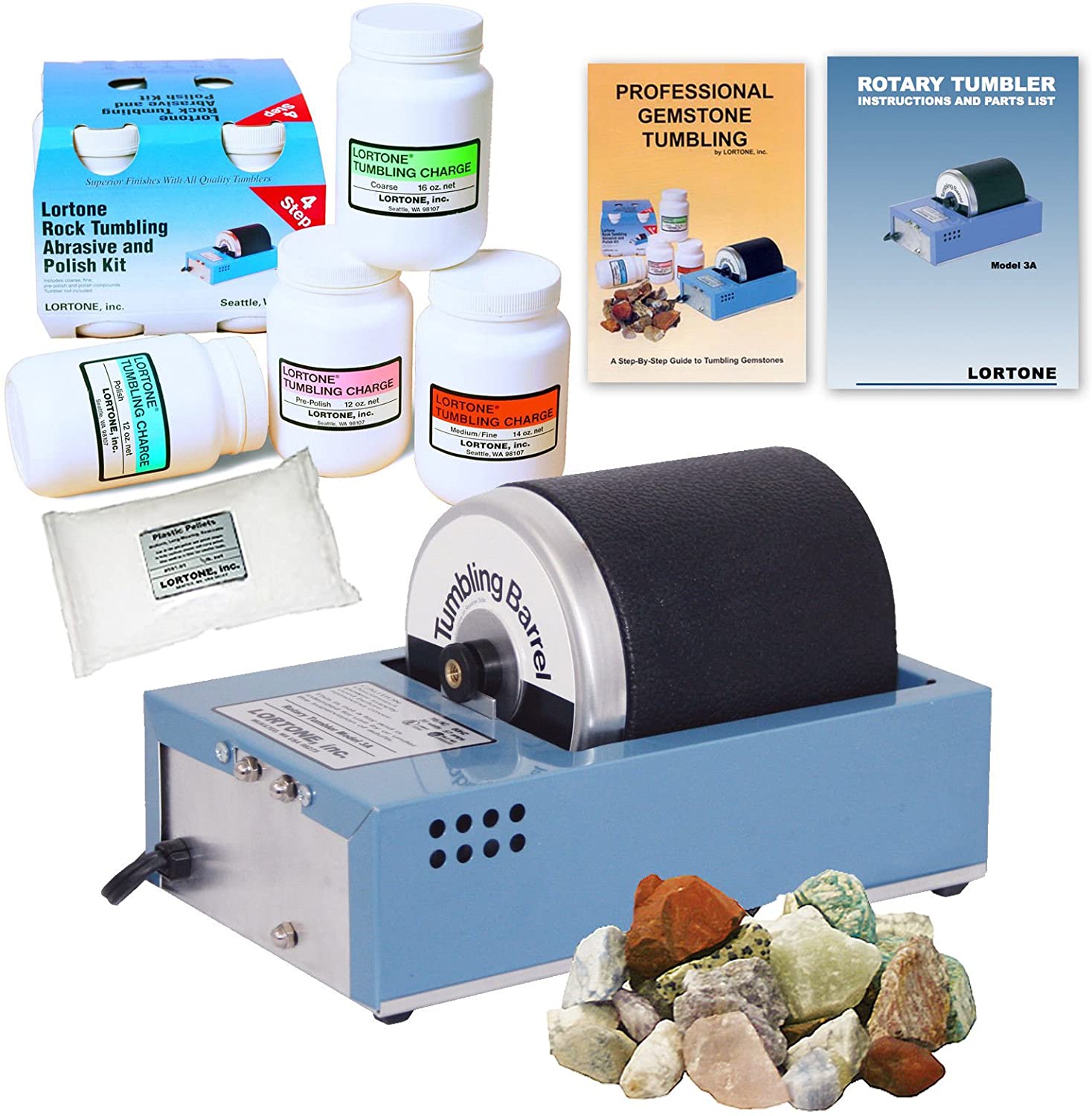 Lortone 3a Deluxe Rock Tumbler Kit