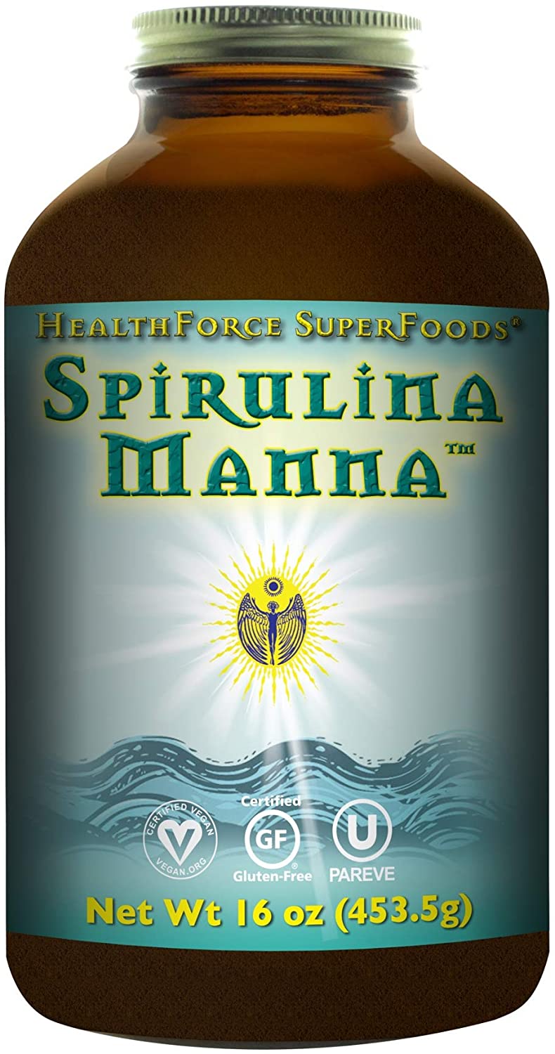 HealthForceSuperFoods Spirulina Manna, All-Natural Nutrient-Rich Superfood, Vitamins, Minerals, Amino Acids, Organic, Vegan, Gluten-Free, Non-GMO, 16 Ounces Powder HealthForceSuperFoods Spirulina Manna, All-Natural Nutrient-Rich Superfood, Vitamins, Minerals, Amino Acids, Organic, Vegan, Gluten-Free, Non-GMO, 16 Ounces Powder