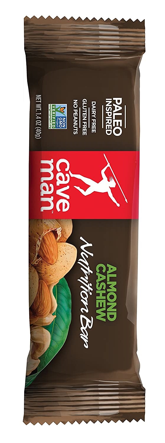 Caveman Foods Paleo-Friendly Nutrition Bar, Almond Cashew, 1.4 oz. 15 count