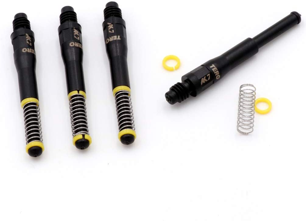 Cuesoul 4 Pcs Tero Ak7 Dart Shafts Built-in Spring Telescopic for Steel Tip Darts and Soft Tip Darts