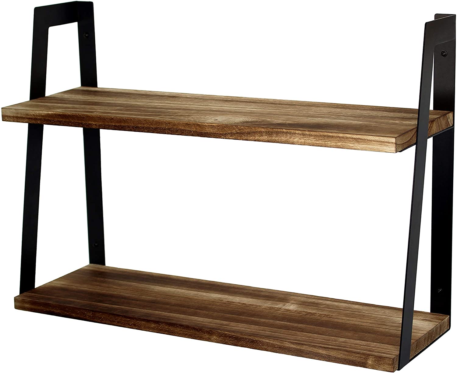 Peter's Goods 2-Tier Rustic Floating Wall Shelves Peter's Goods 2-Tier Rustic Floating Wall Shelves