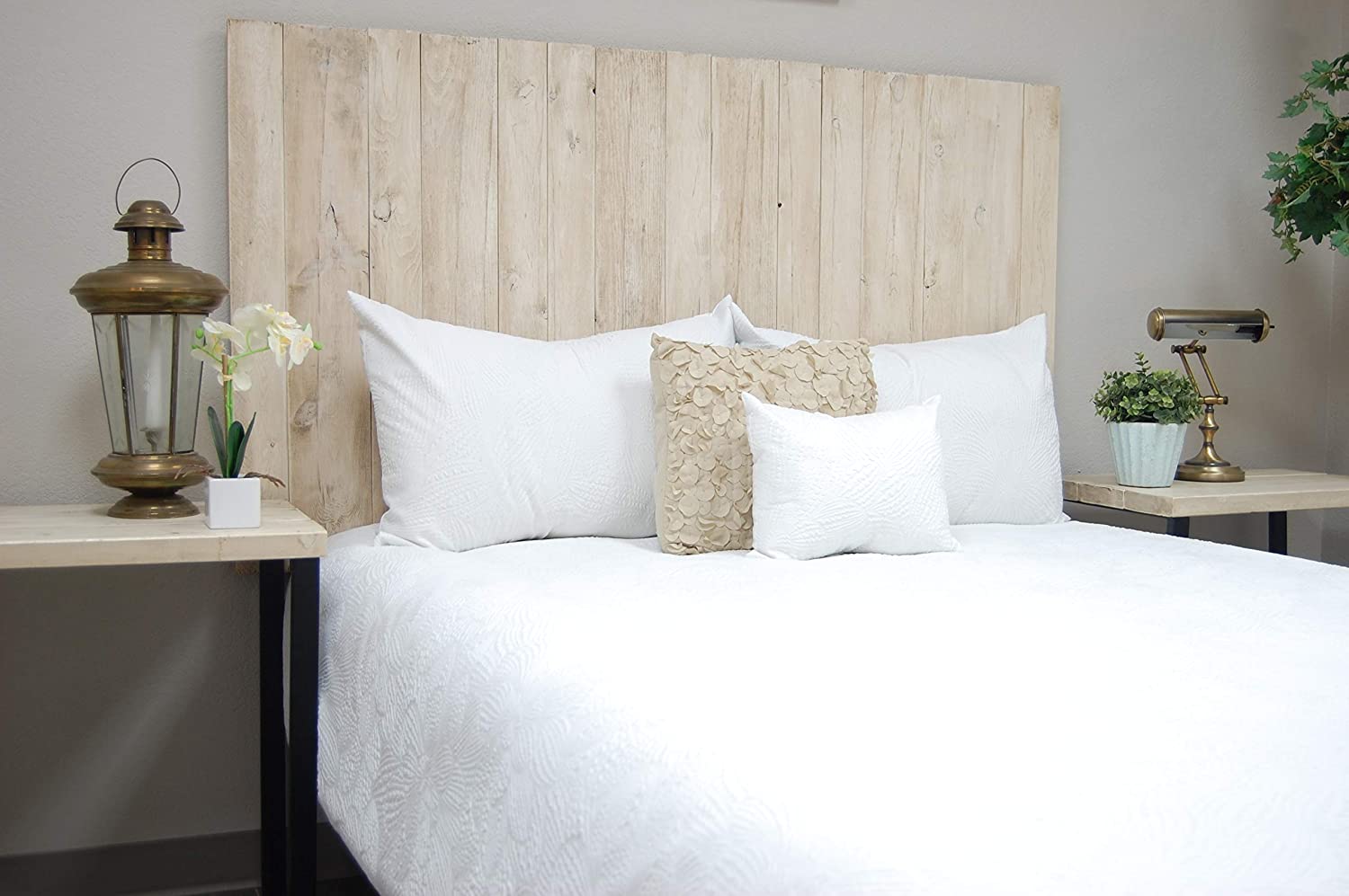 Barn Walls Antique White Headboard
