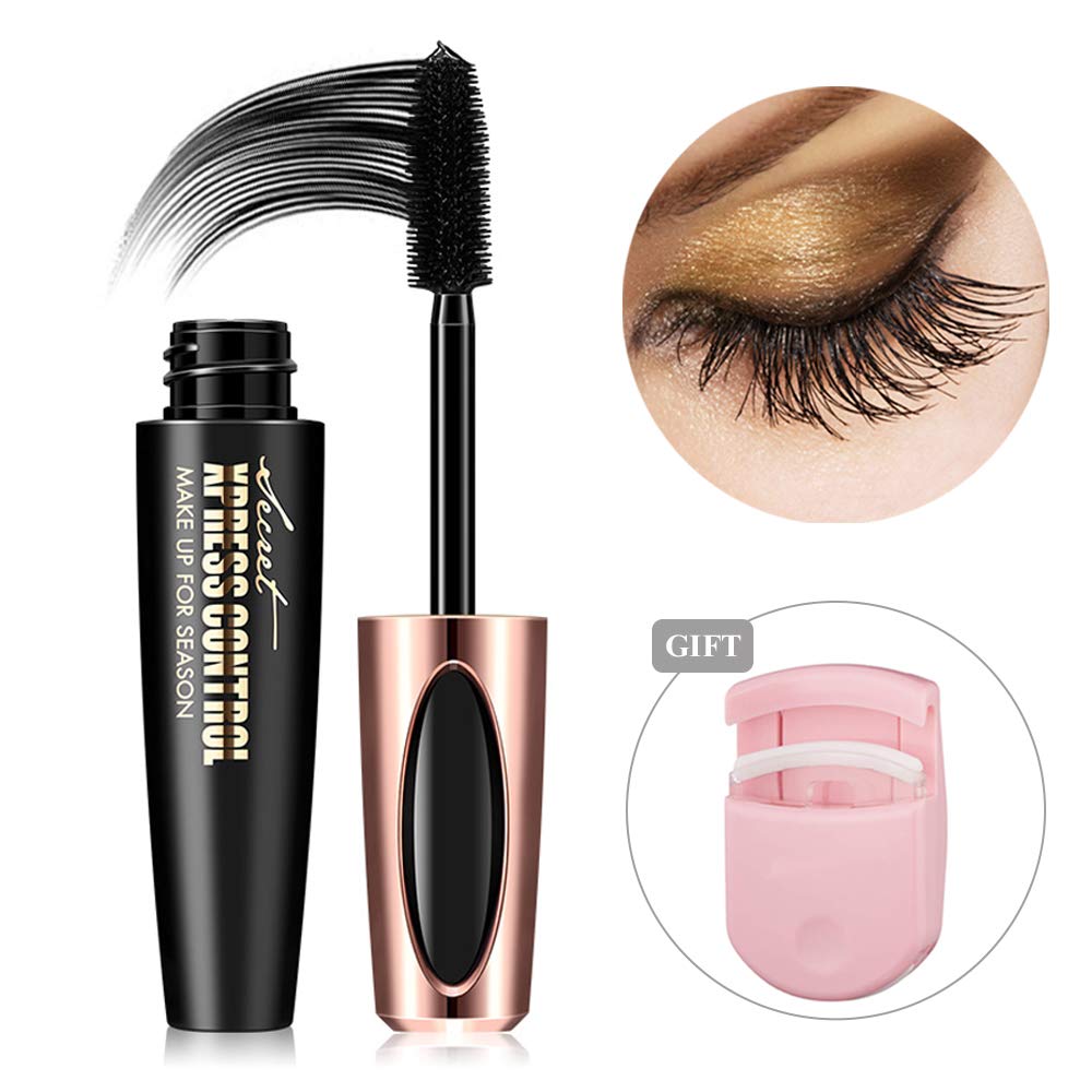 Natural 4D Silk Fiber Lash Mascara, Waterproof & Smudge-Proof, Luxuriously Longer