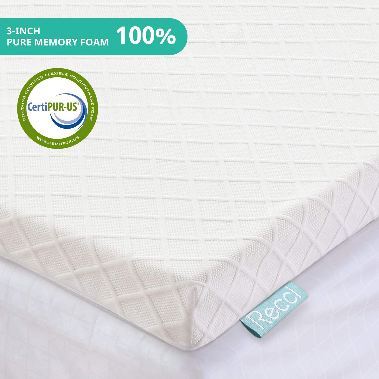 Recci Memory Foam Mattress Topper Queen