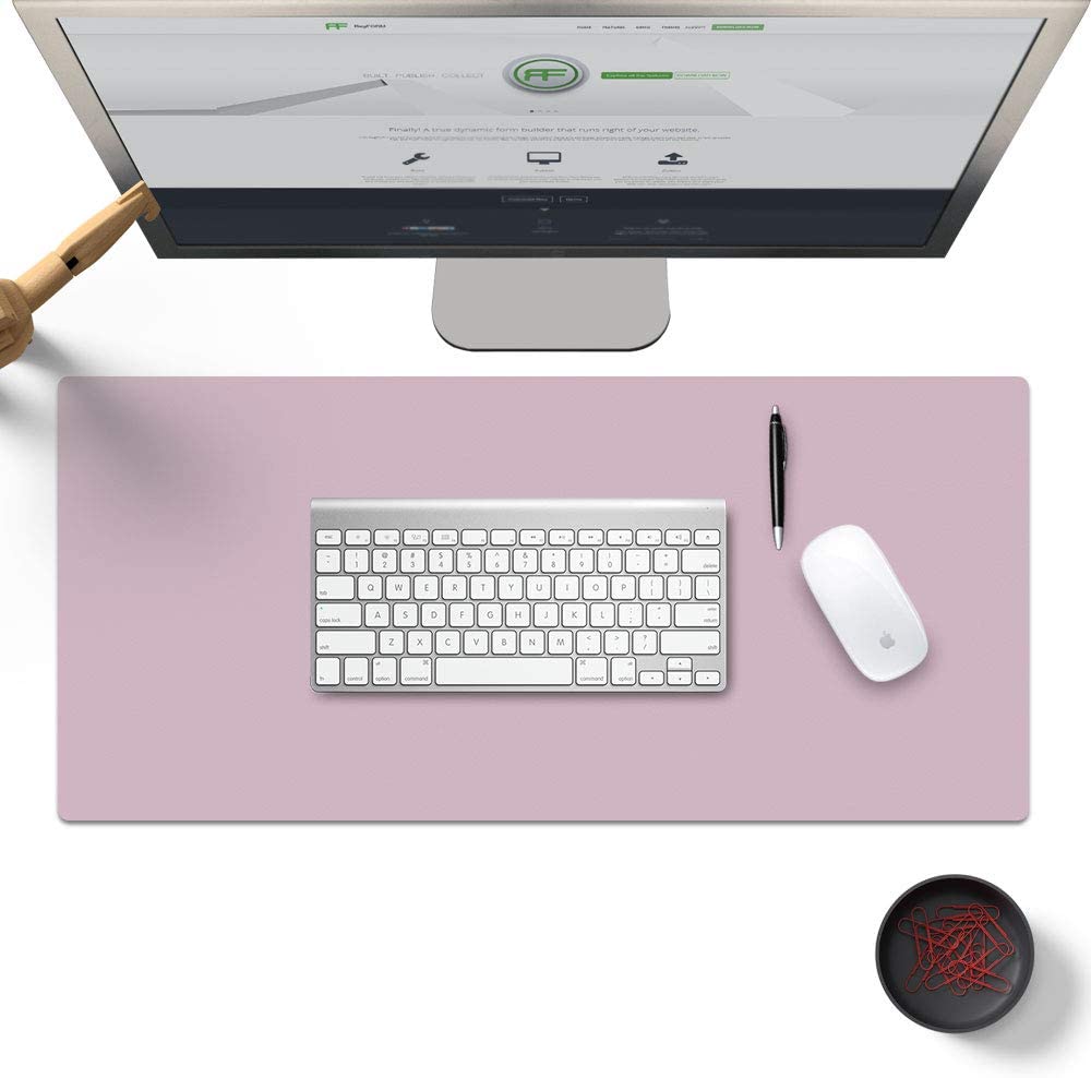 Pu Leather Desk Pad Mat 35.4x 15.7inch