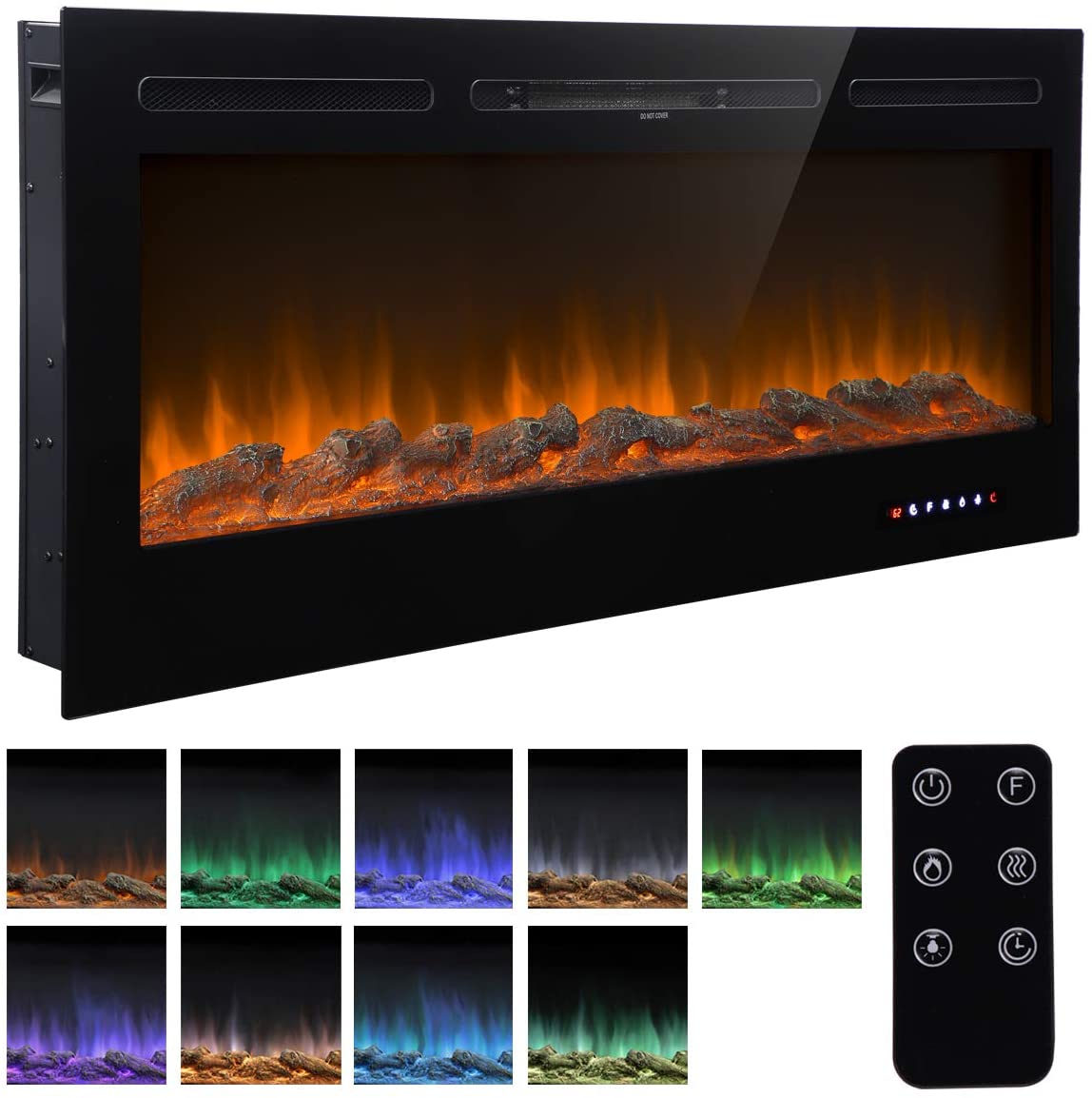 Homedex 50" Recessed Mounted Electric Fireplace
