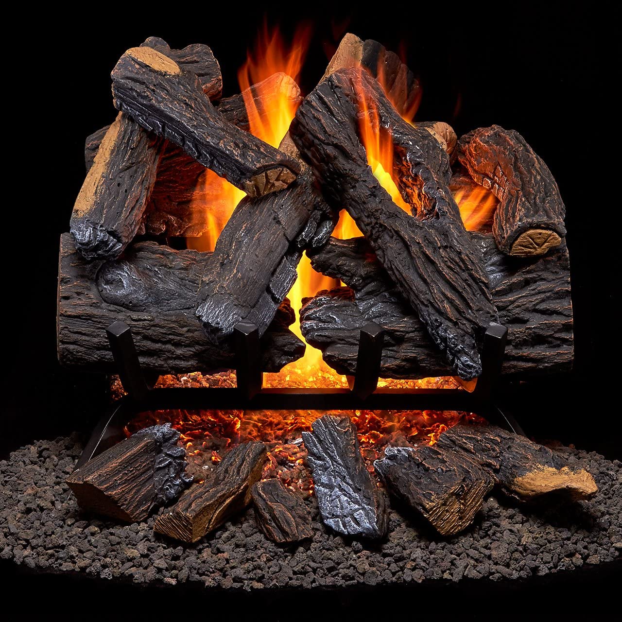Duluth Forge Vented Natural Gas Fireplace Log Set