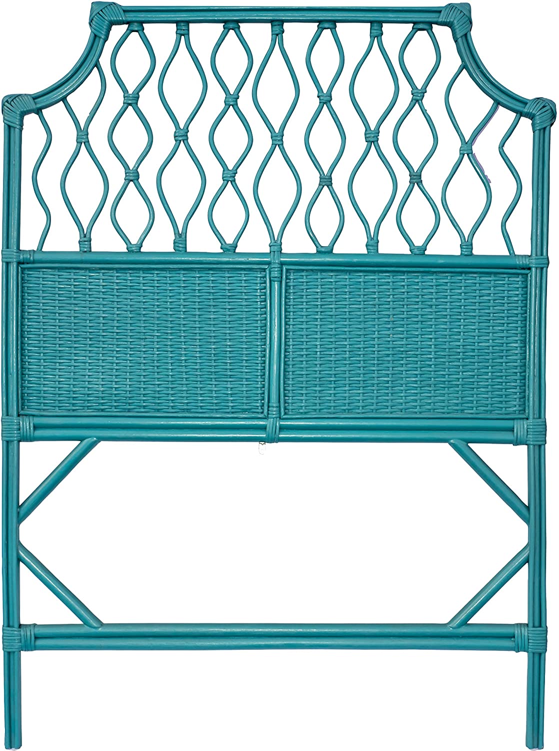 Eucatus Best Products and Gifts Boho Style Teal Blue Wicker Twin Size Headboard Eucatus Best Products and Gifts Boho Style Teal Blue Wicker Twin Size Headboard
