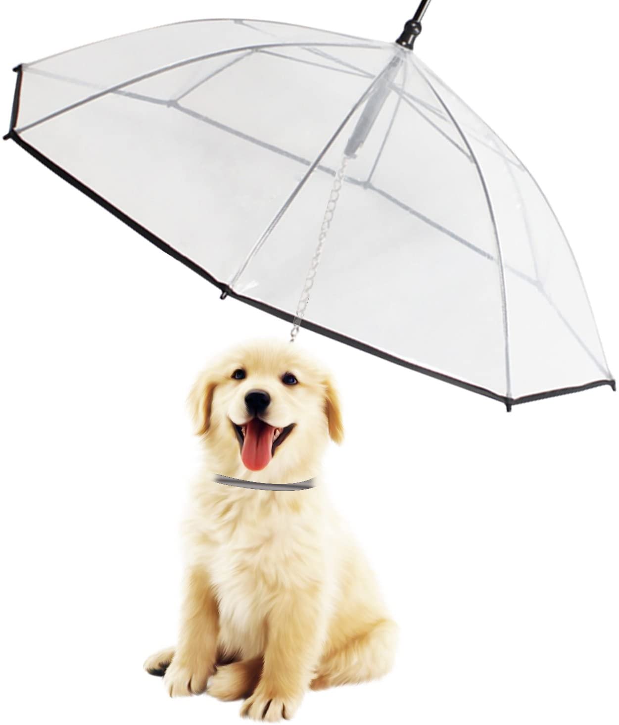 Morjava W555 Pet Dog Umbrella Leash Transparent Waterproof for Dog Walking