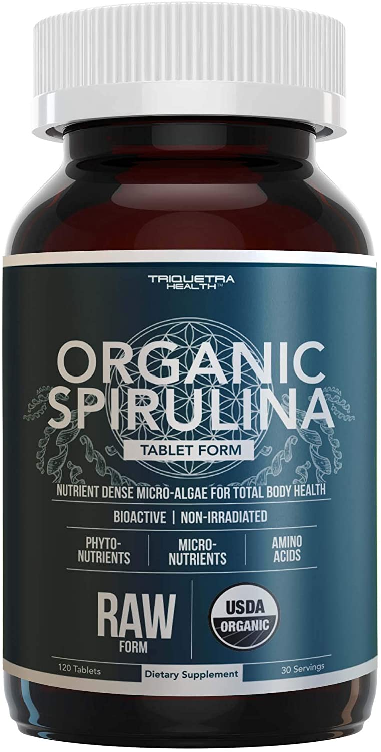 Organic Spirulina Tablets – Highest Nutrient Density & Purest Spirulina in World, Guaranteed - Raw Certified, 4 Organic Certifications, Non-Irradiated (120 Tablets) Organic Spirulina Tablets – Highest Nutrient Density & Purest Spirulina in World, Guaranteed - Raw Certified, 4 Organic Certifications, Non-Irradiated (120 Tablets)
