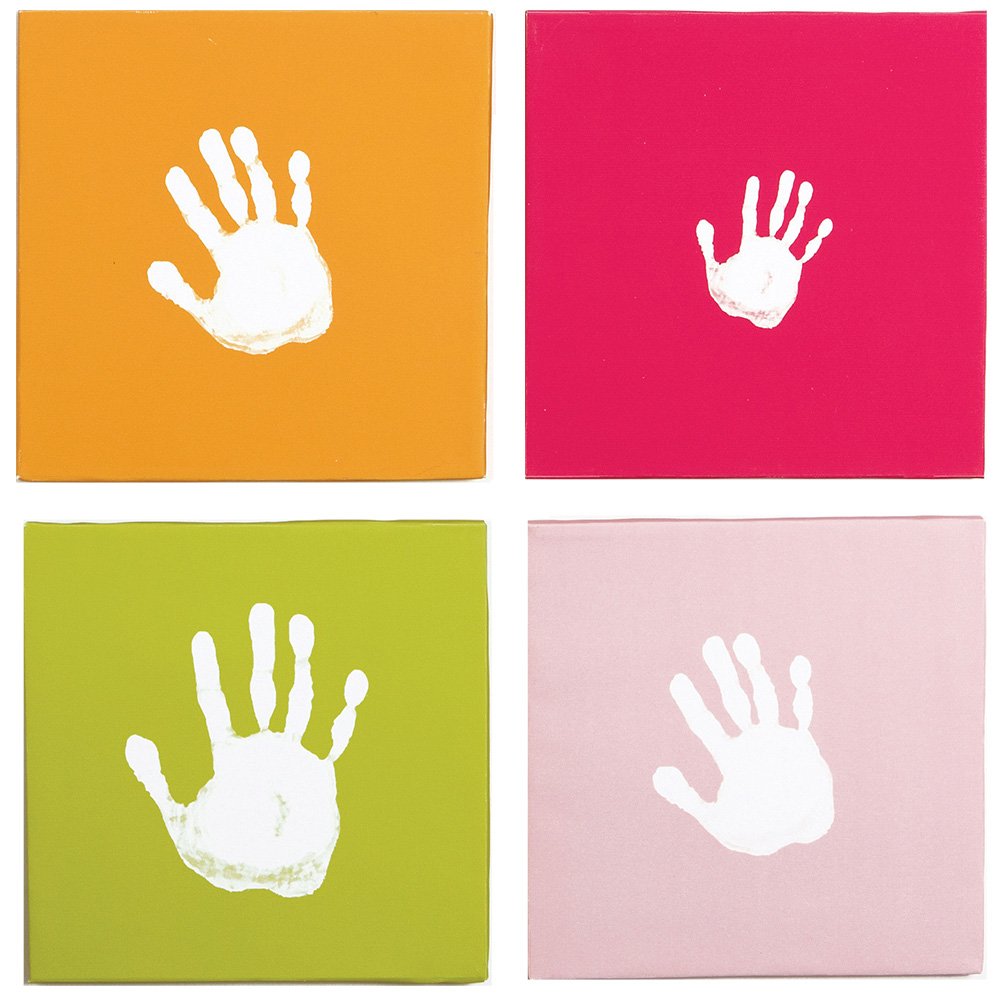 Pearhead Canvas Handprint Wall Art Set