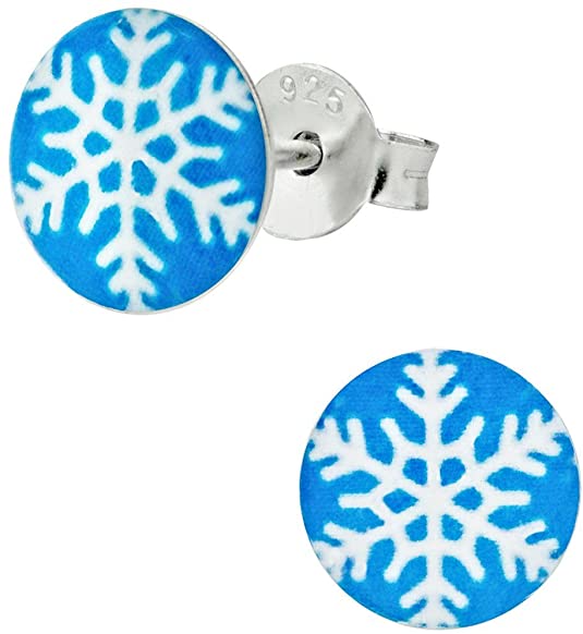 Hypoallergenic Sterling Silver Snowflake Stud Earrings for Kids (Nickel Free)