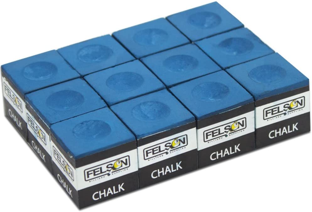 Felson Billiard Supplies Box of 12 Cubes of Pool Cue Chalk, Billiard Accessories