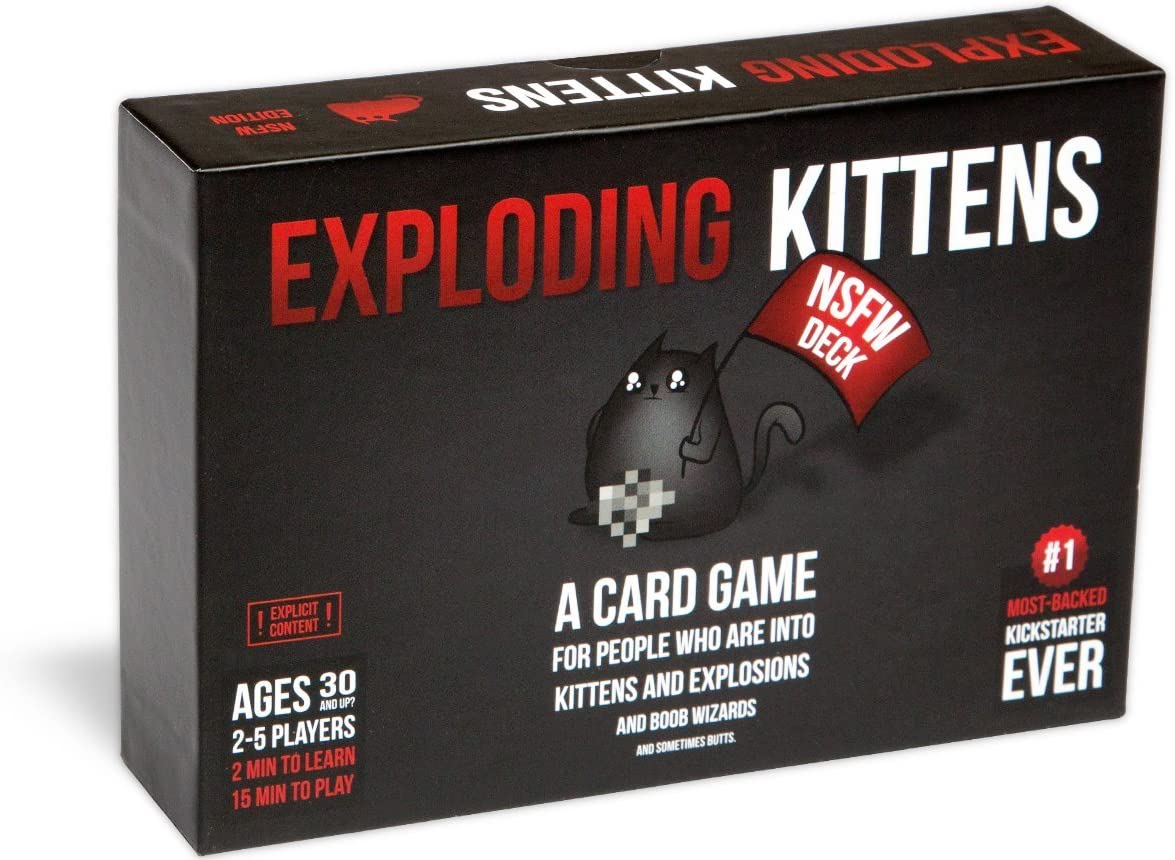 Exploding Kittens Card Game - NSFW (Explicit) Edition - Family-Friendly Party Games