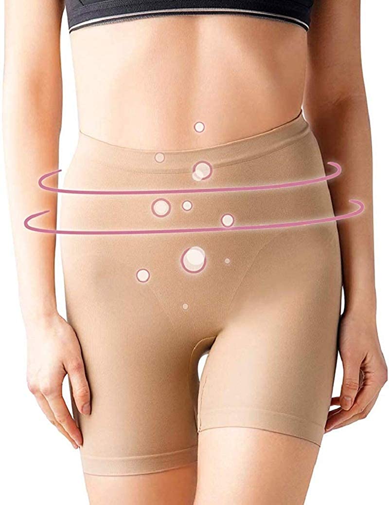 PLUMBURY® Women's Seamless High Waist Tummy Control Thigh Slimmer Waist Trainer Body Shaper Shapewear Shorts